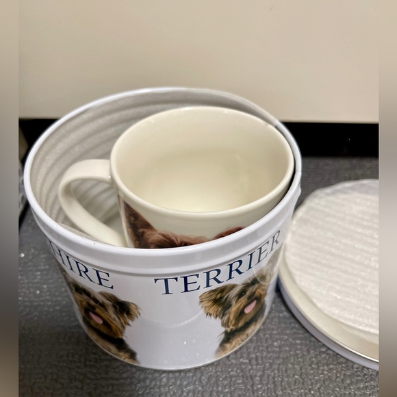 Yorkshire Terrier Yorkie Dog Metal Tin and Ceramic Coffee & Tea Mug Gift Set - Picture 4 of 7